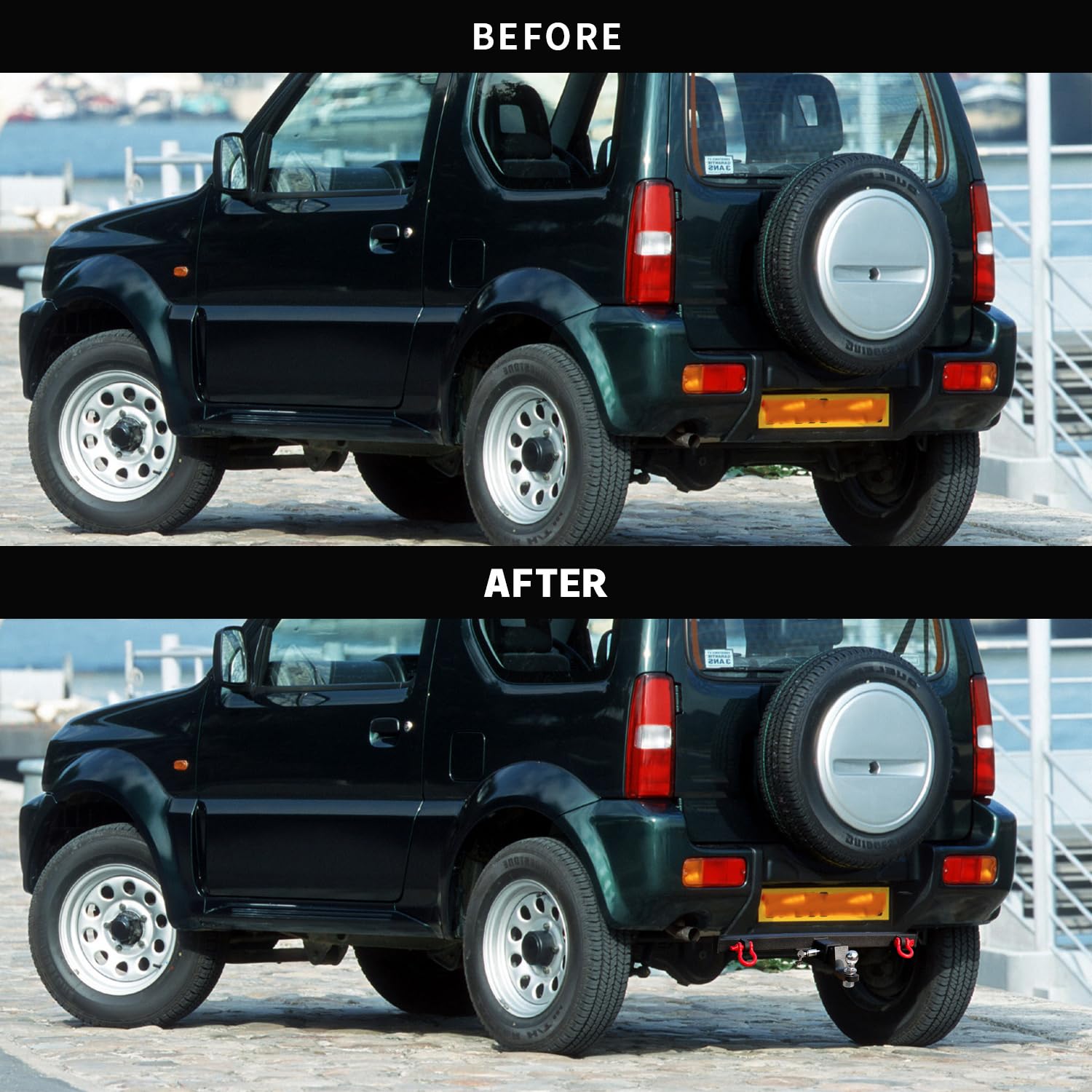 Archaic Gancio Traino per Suzuki Jimny JB23 JB33 JB43 1998-2017, Gancio di traino fisso per Jimny