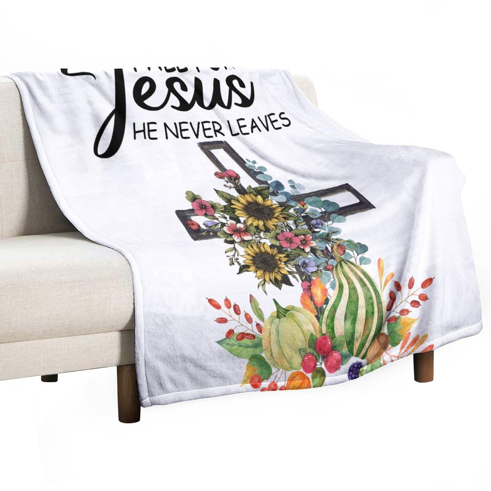 Plaid Fall for Jesus couverture de lit polaire pour vos soirées lecture au salon