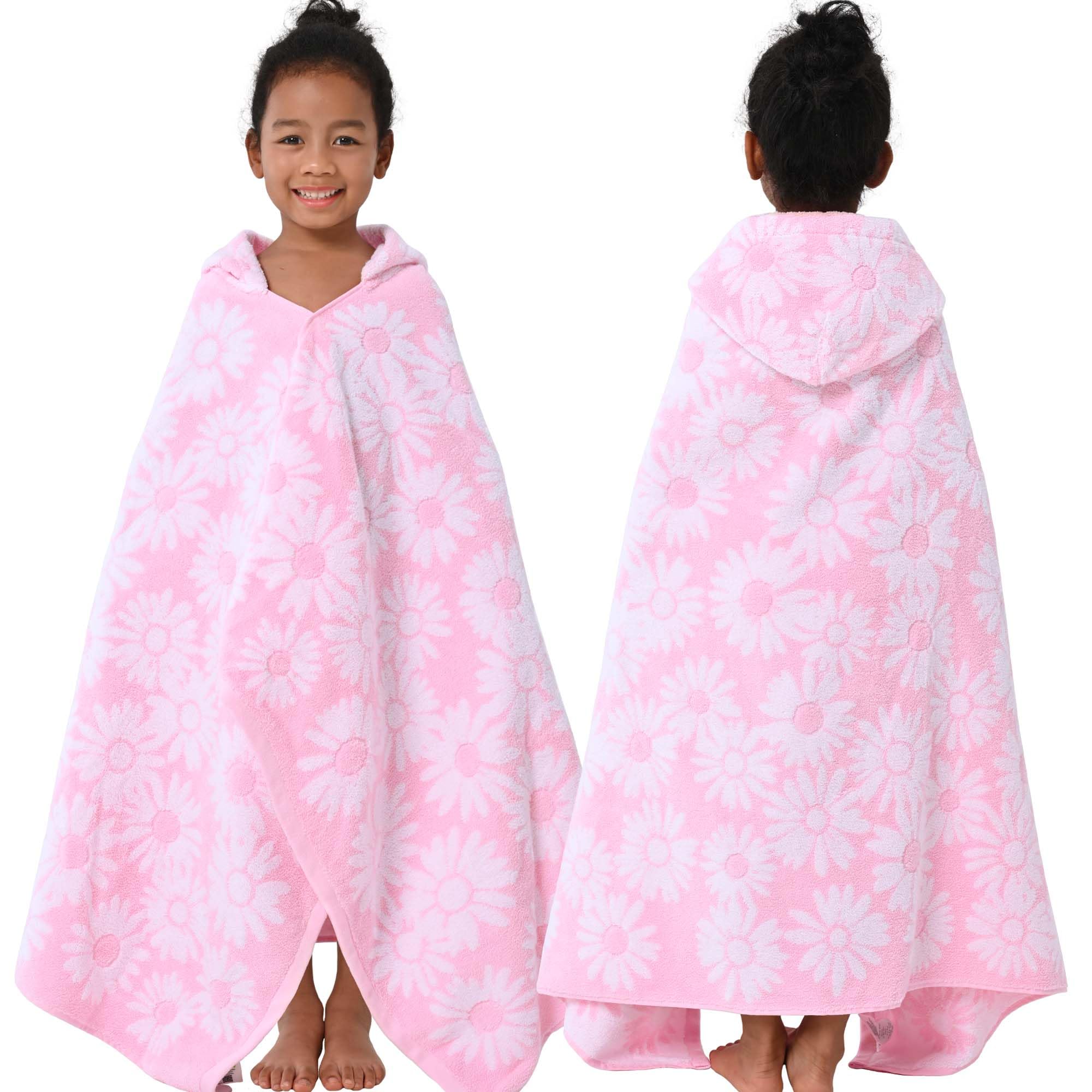 Serviettes de bain à capuche pour enfants (3 à 10 ans) – Serviettes de piscine épaisses en coton turc doux et absorbant avec capuche pour les tout-petits, parfaites pour le bain, la plage, la piscine,