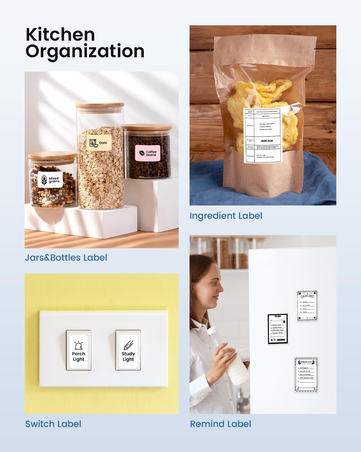 M102 Label Makers - Barcode Label Printer Label Maker with 7000+ Icons 700+ Templates for Small Business, Address, Ingrediant, QR Code, Clothing, Mailing Gift Tag for Phones & PC, Black