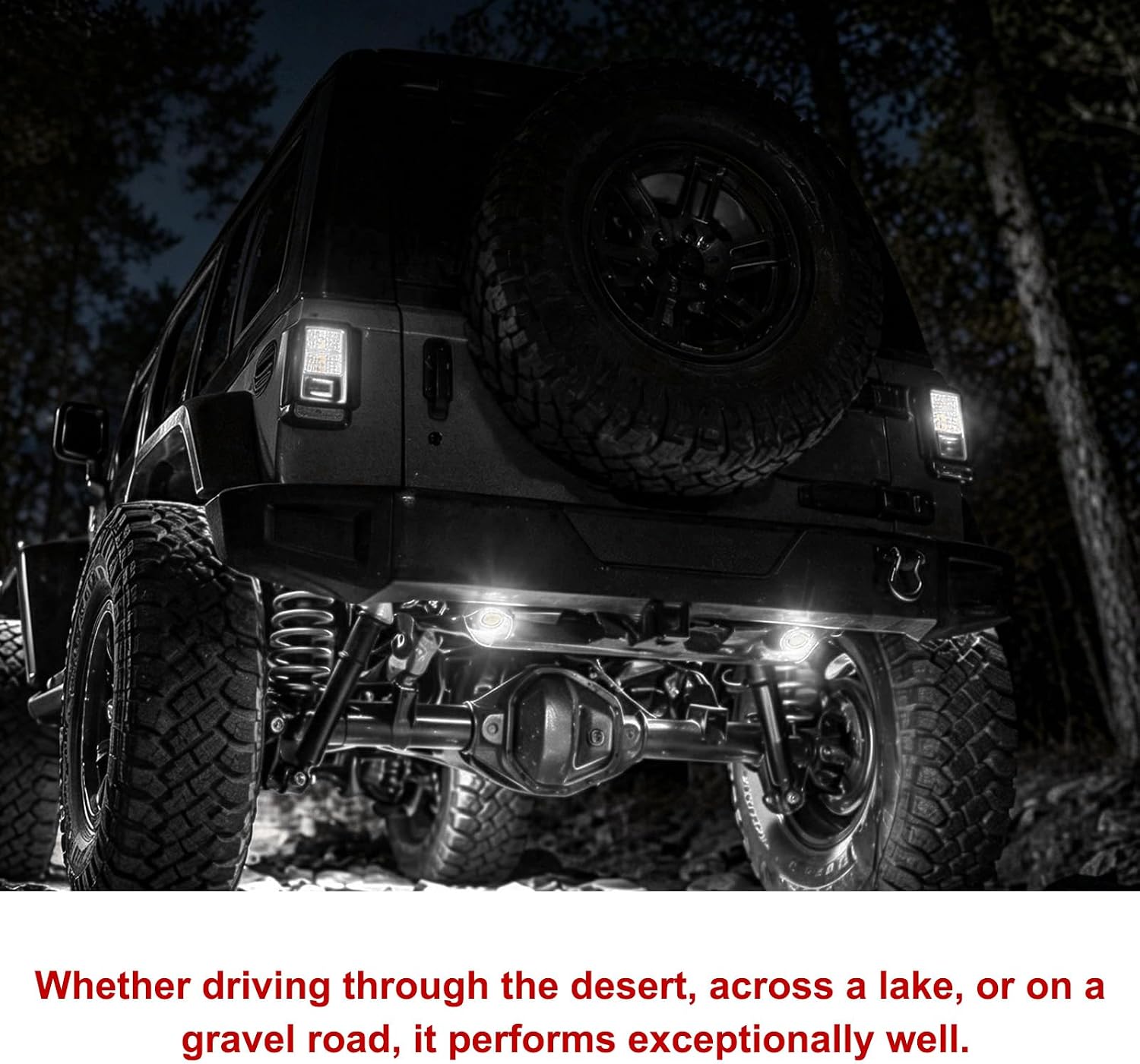 4 PCS Rock Lights for Trucks, High Brightness Multifunction LED Underglow Neon Light Kit, IP67 Waterproof Rock Lamps Wheel Well Lights for Car Pickup SUV UTV, Car Accessories (White)