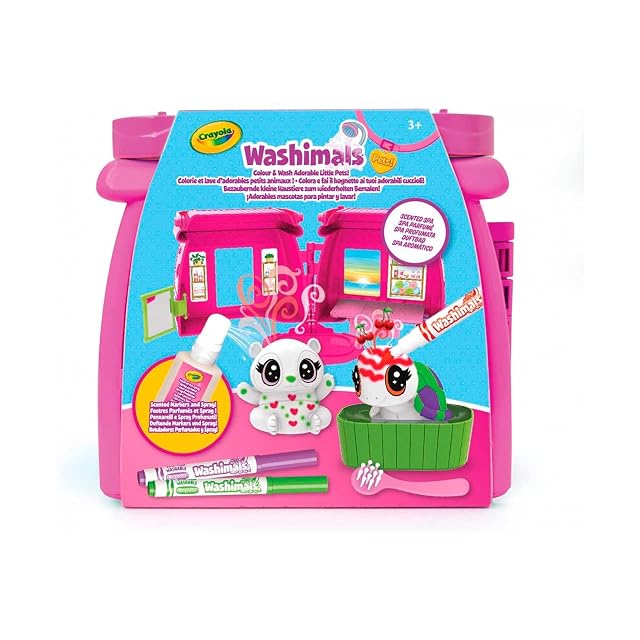 CRAYOLA - Washimals SPA Perfumado, Mascotas para Pintar y Lavar, Apto para Niños a Partir de 3 años, 74-7475