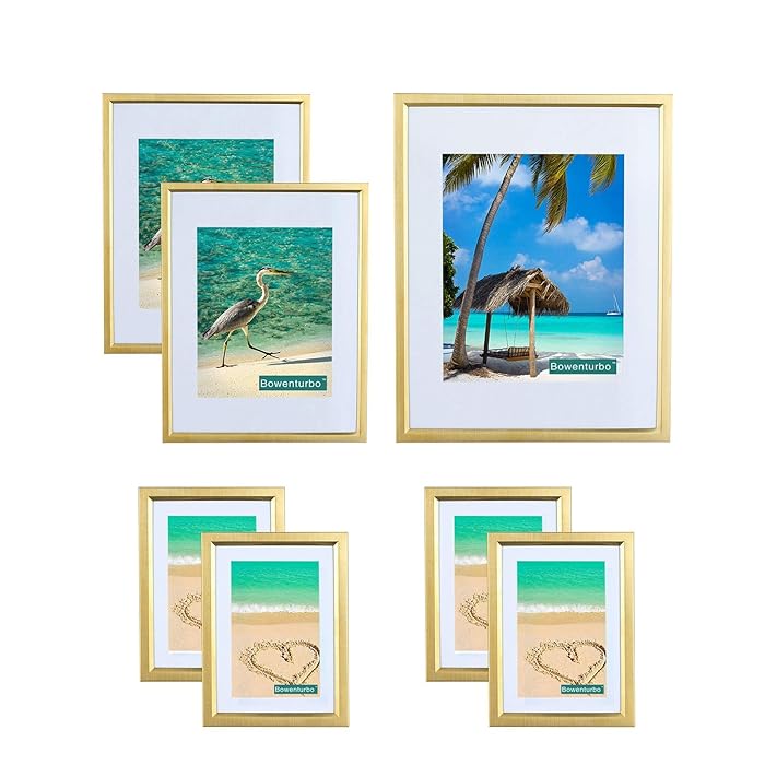 Buy Bowenturbo,Set of 7 Metal Wall Picture Frame Collection, Gallery