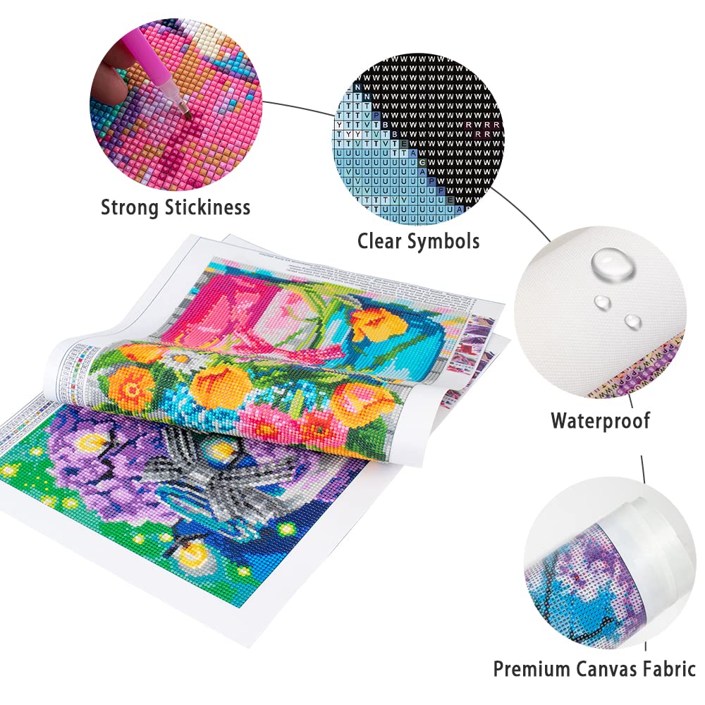 DCIDBEI Diamond Painting Elefante 40x50 Cm – Kit Quadrato Con Tela, Strass E Strumenti, Adulti