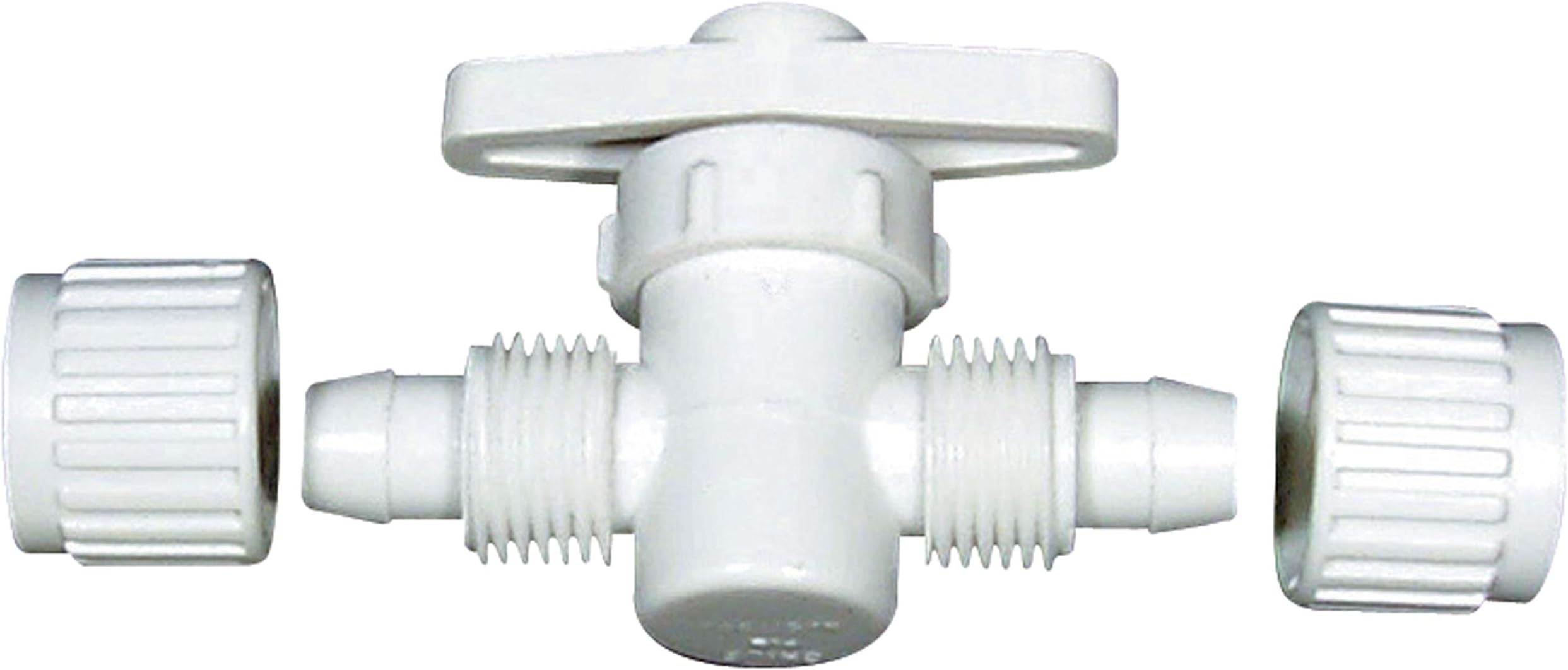 Flair-It 16880 Plastic Straight Stop Valve, 0.5" Size