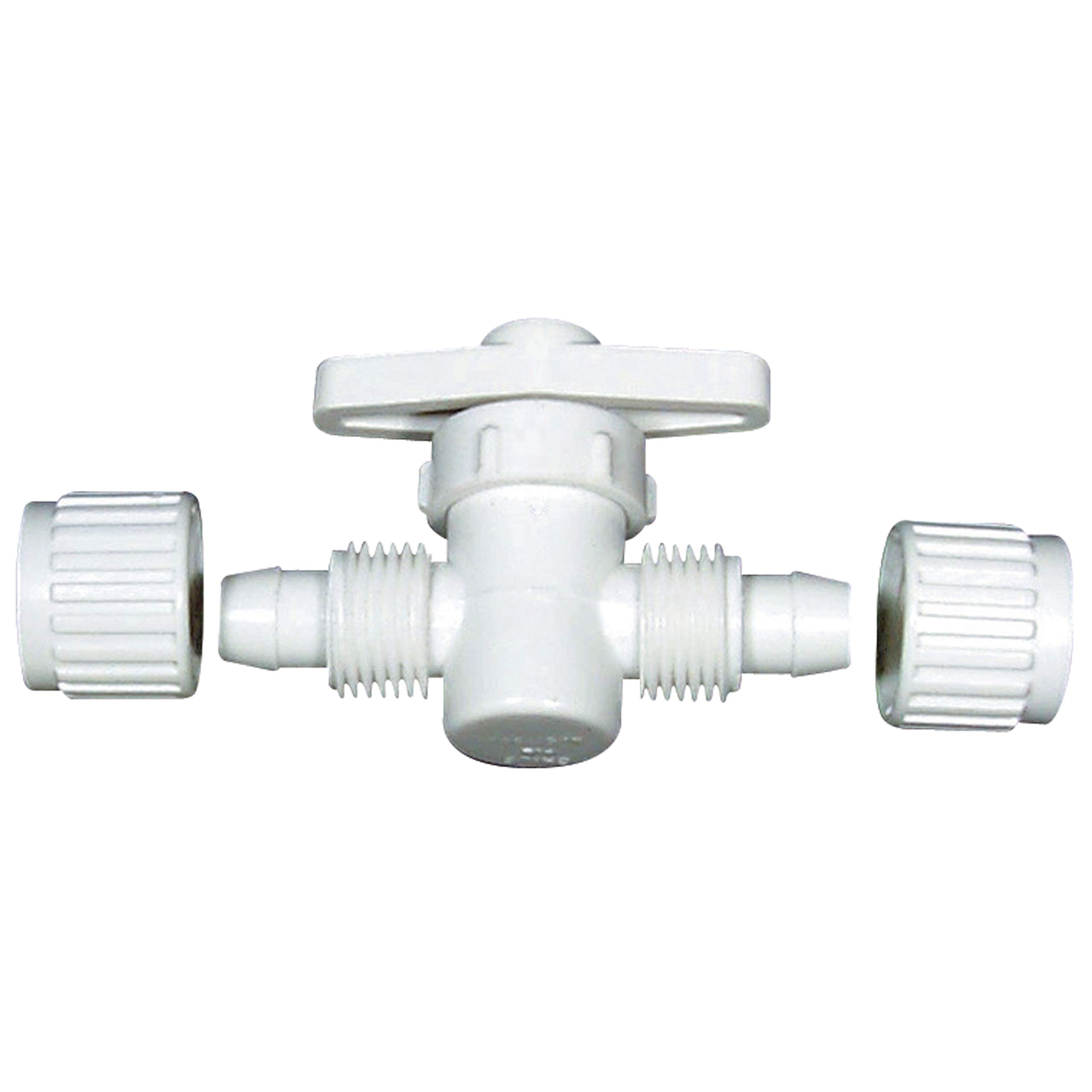 Flair-It 16880 Plastic Straight Stop Valve, 0.5" Size