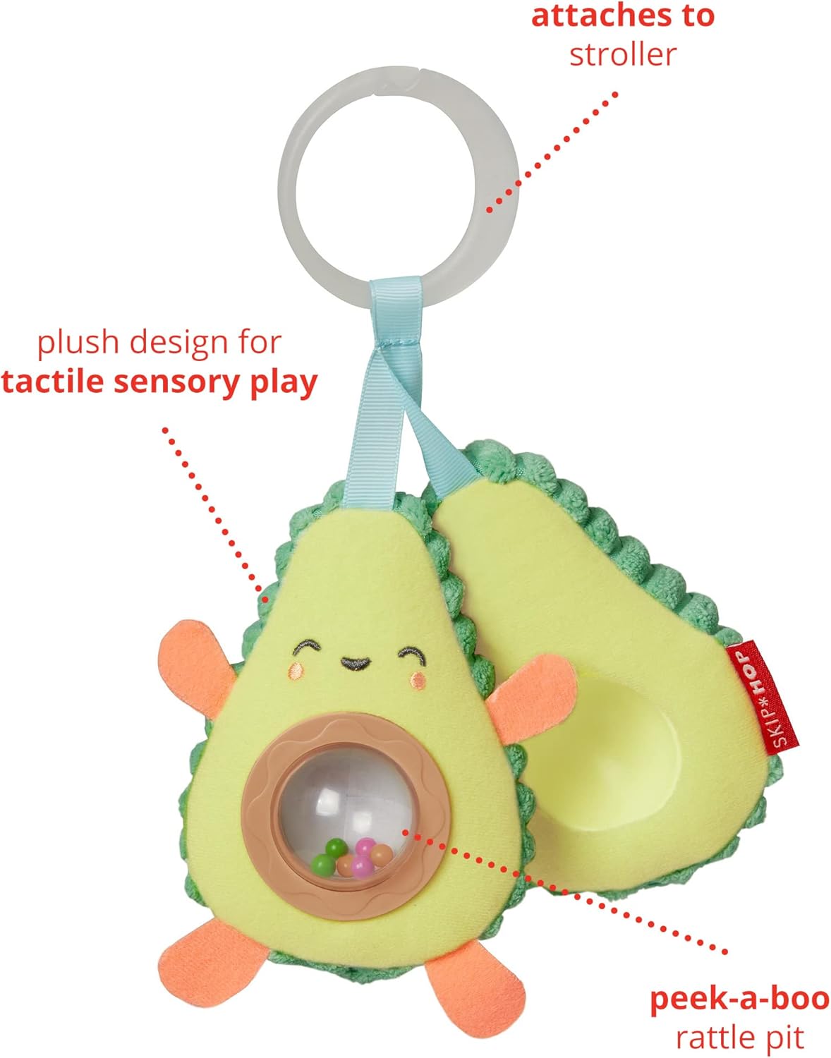 Skip Hop Farmstand Avocado Baby Stroller Toy