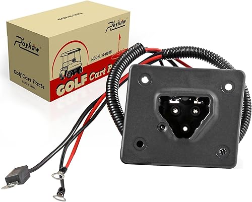 Roykaw Receptáculo de cargador de carrito de golf para EZGO TXT RXV 48 voltios carro de golf Delta-Q cargador enchufe con cables, mango EZGO puerto
