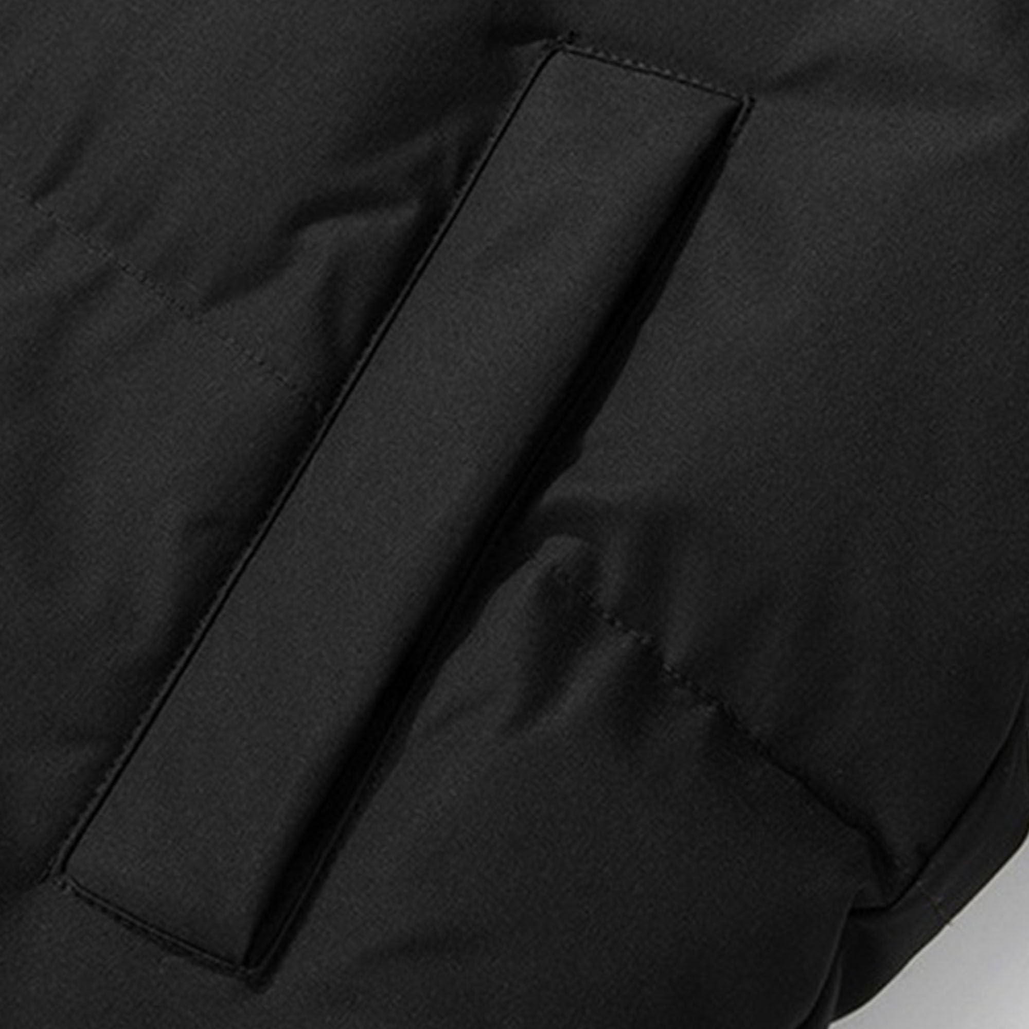 Abrigo de burbujas para hombre, con cuello alto, ajuste holgado, con forro de sherpa, acolchada, aislante