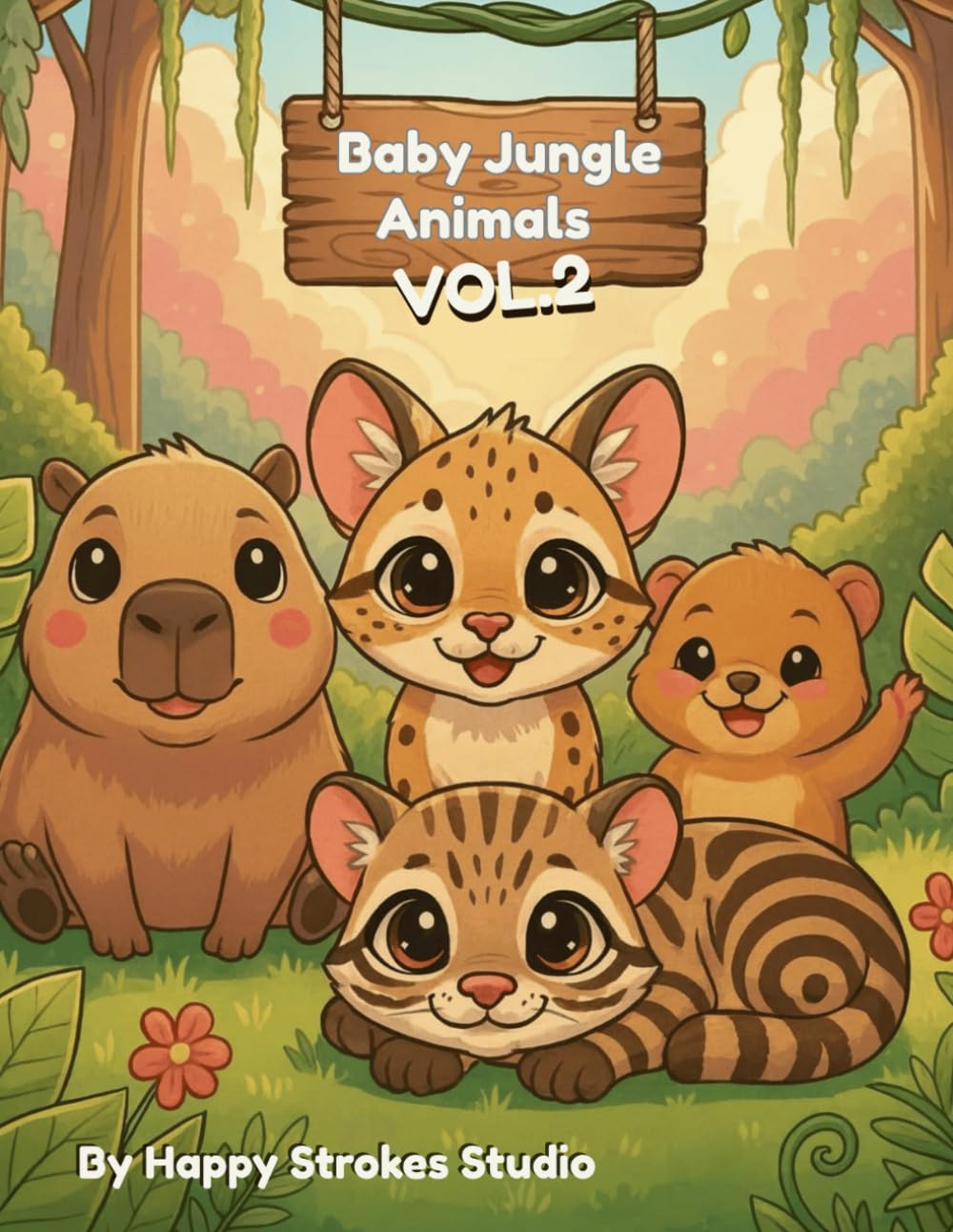 Baby Jungle Animals - VOL.2: Cute Jungle Creatures Coloring Book for Kids Ages 3-6 (Little Explorers Coloring Series)