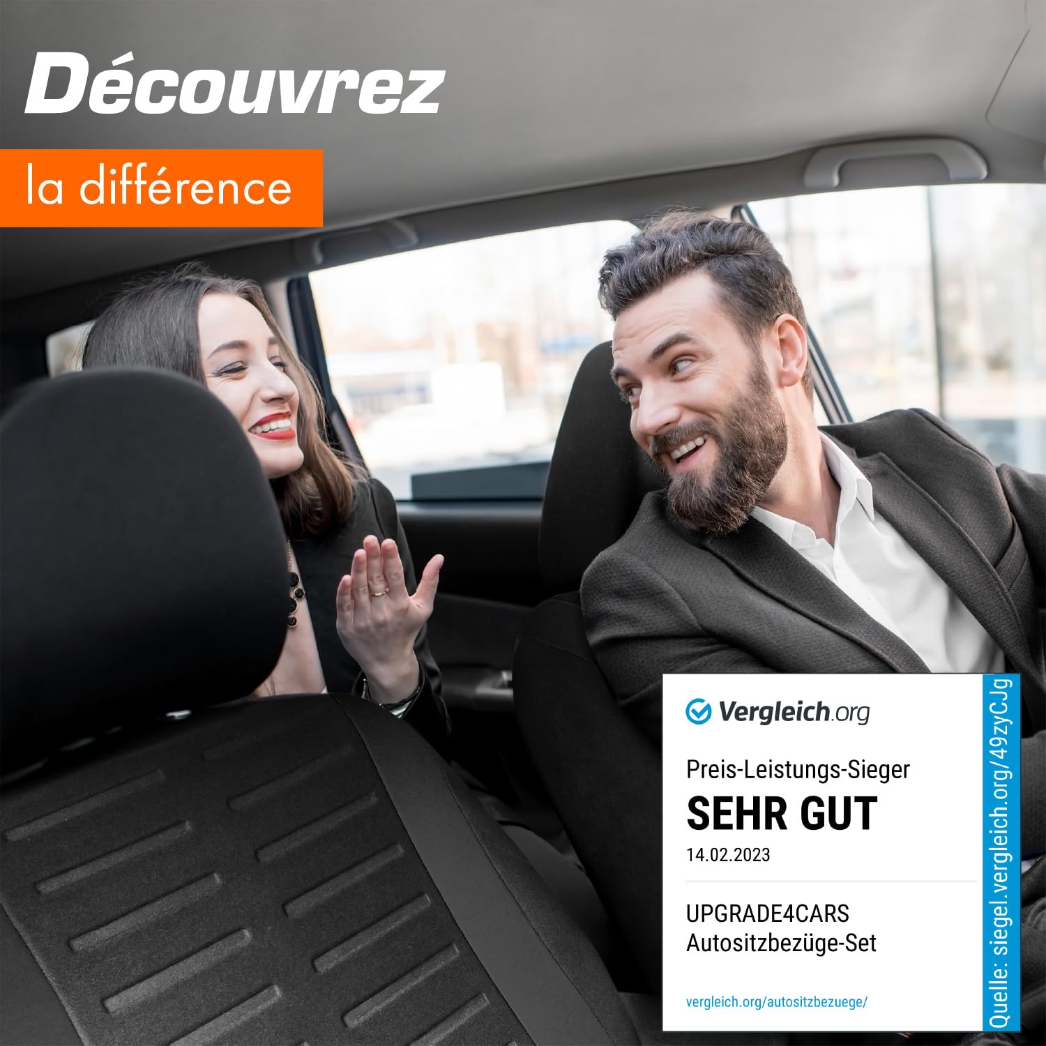 upgrade4cars Housse de Siege Voiture Universelle Noir Accessoires Auto