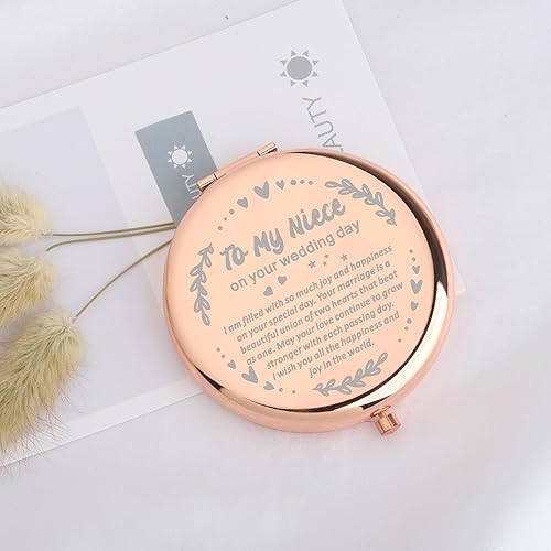 Miniatura 3 de UJIMS Espejo de maquillaje para el día de la boda de la sobrina - Regalo de la tía para un día especial