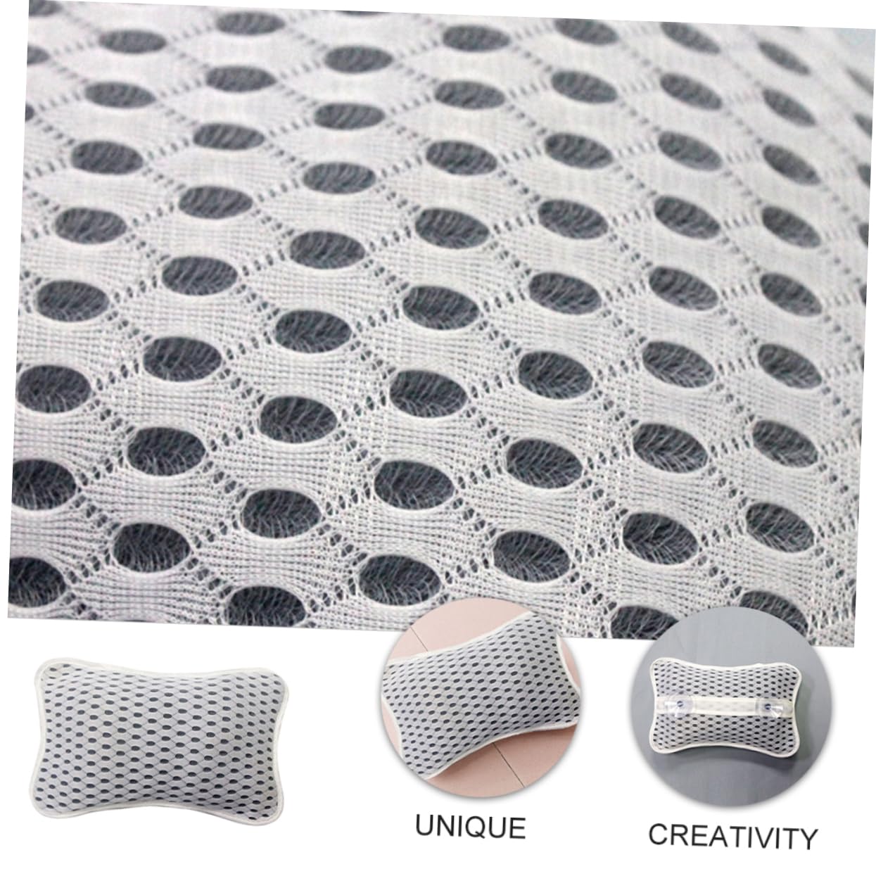 2 Pezzi Cuscino Bagno Poliestere con Ventose Antiscivolo per e Accessori per Spa e Adatto Tutti Tipi Vasche