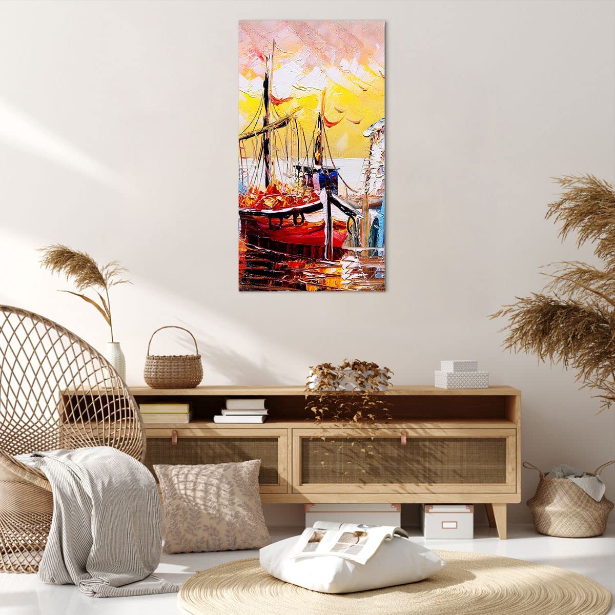 Tableau Toile Méditation Yoga 140x50cm - Décoration Murale énergie - Cadre Panoramique