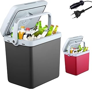 Arebos 25 Liter Kühlbox | zum Kühlen und Warmhalten | Mini Kühlschrank | Thermoelektrische Kühlbox | mit ECO Modus | 12/230 V für Auto und Steckdose | elektrische Kühlbox