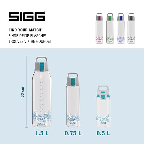Miniatura 5 de SIGG - Botella de agua Tritan - Total Clear ONE MyPlanet Aqua - Adecuado para bebidas carbonatadas - Apta para lavavajillas - A prueba de fugas -