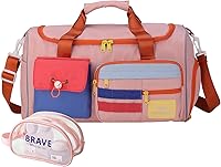 Vista 423 de Pequeña bolsa de gimnasio para mujer, bolsa de viaje con compartimento para zapatos