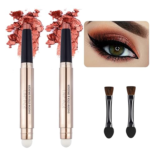 Maquillaje en barra de sombra de ojos 2 en 1, barra iluminadora de ojos con manchas, barra de sombra de ojos en crema brillante para aspecto de