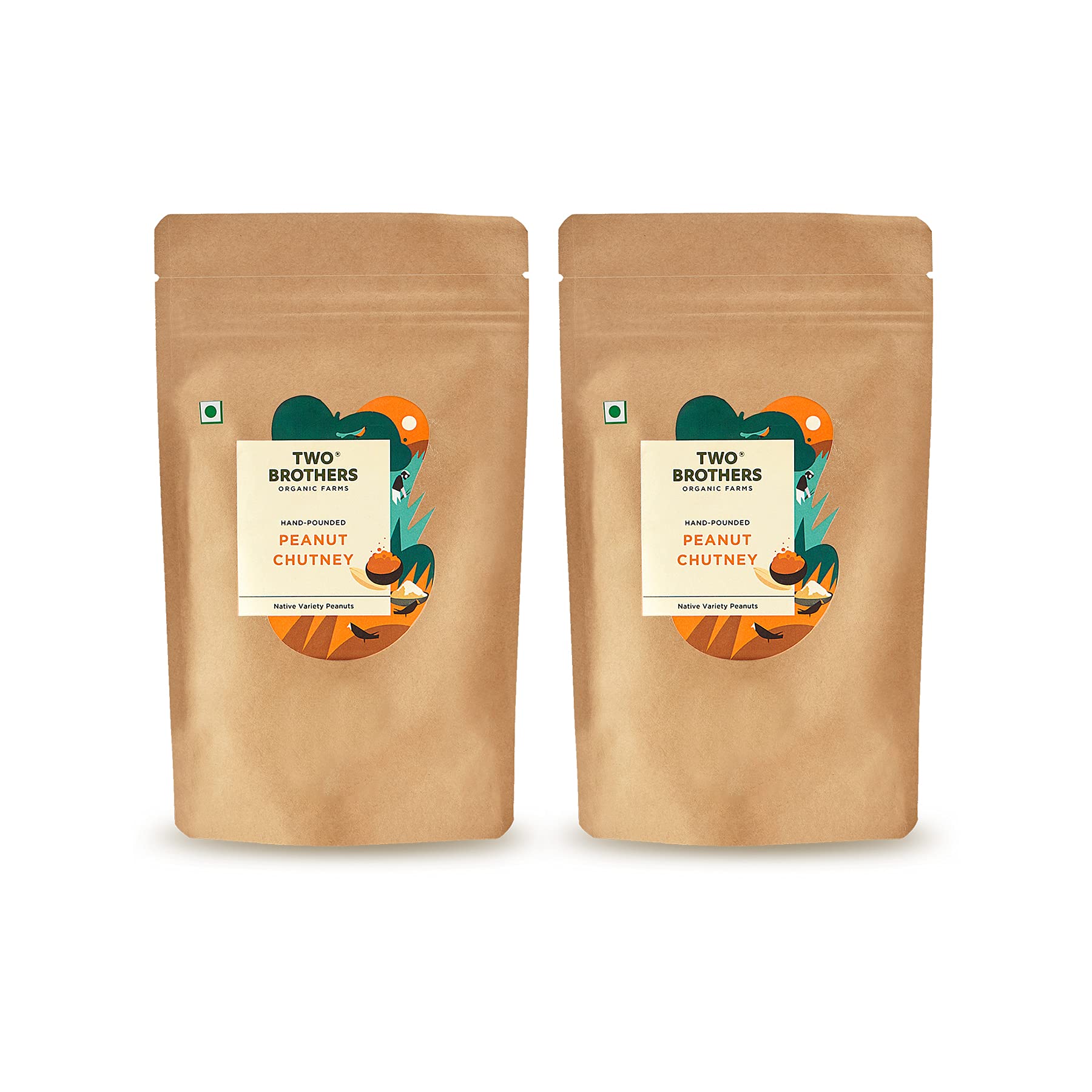 Two Brothers Organic Farms Peanut/ Shengdana/ Groundnut Chutney, Hand Pounded, Spicy (Pack of 2, Each 200 GMS) (B08XJGP8X6) Amazon Price History, Amazon Price Tracker