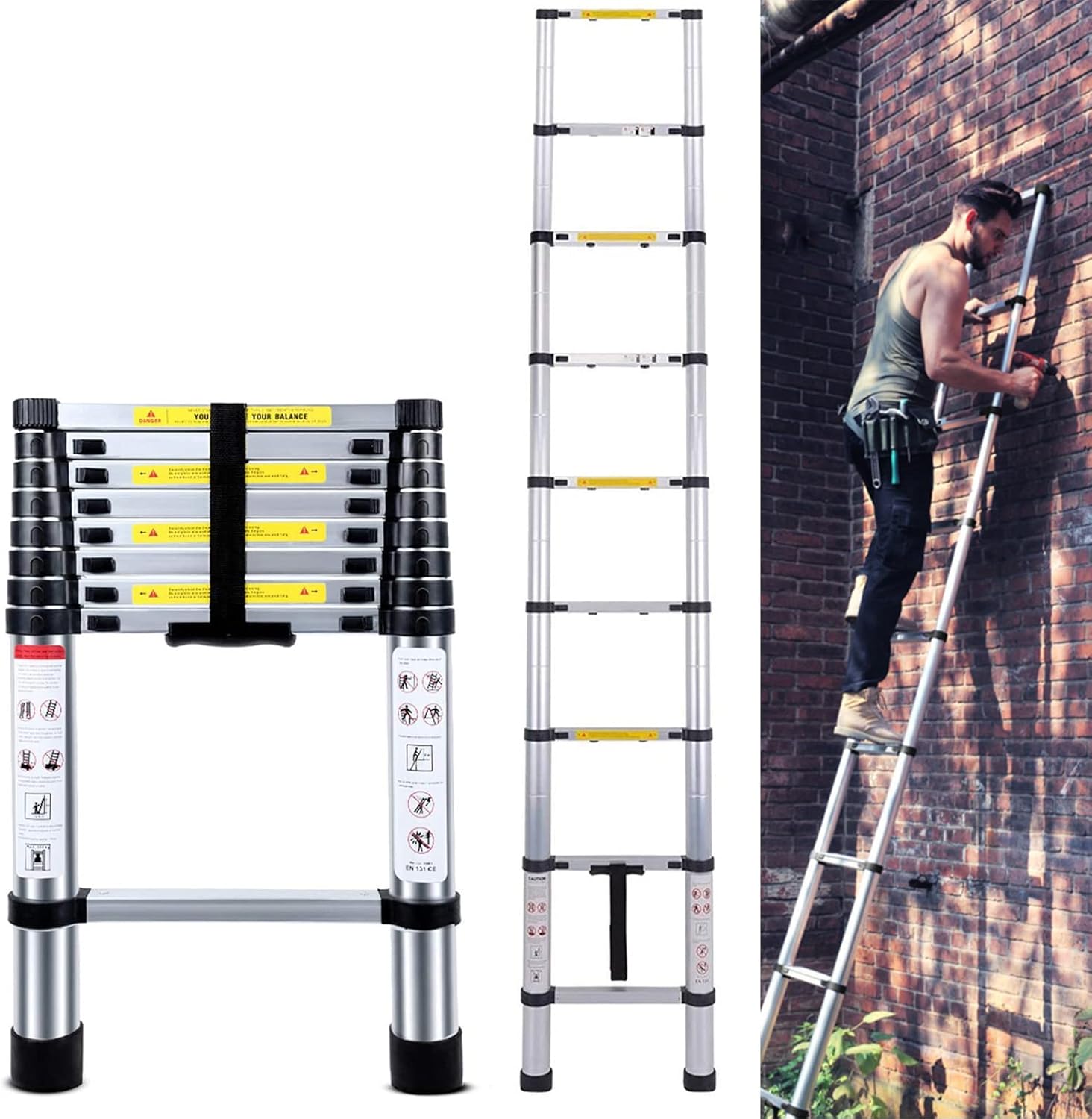 Aluminum Extension Ladder 8.5ft NonSlip Extending Philippines Ubuy