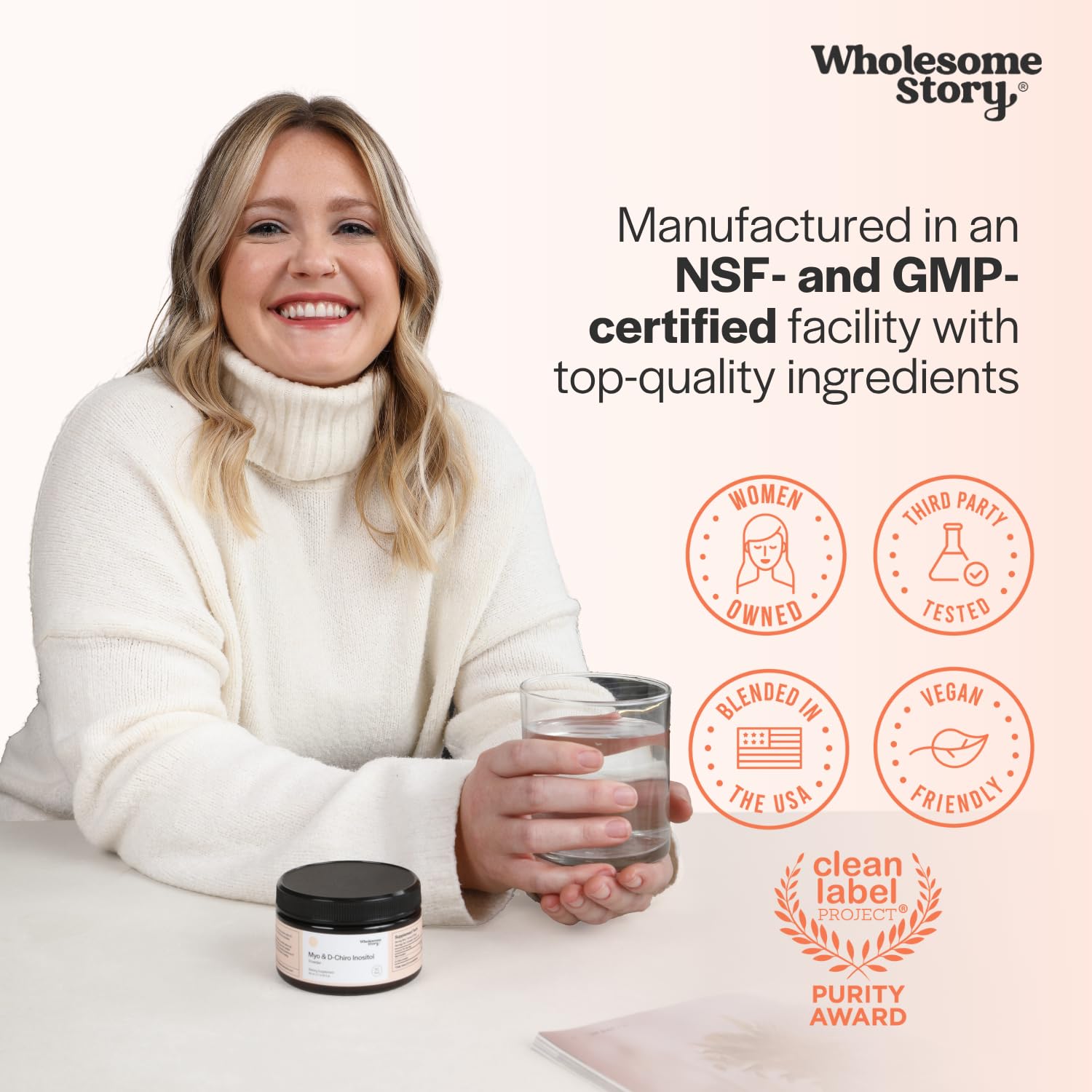 Myo-Inositol & D-Chiro Inositol Supplement Powder for Women | Hormonal Balance & Healthy Ovarian Function Support | Vitamin B8 | Great Alternative to Capsules | 40:1 Ratio | 180 Servings