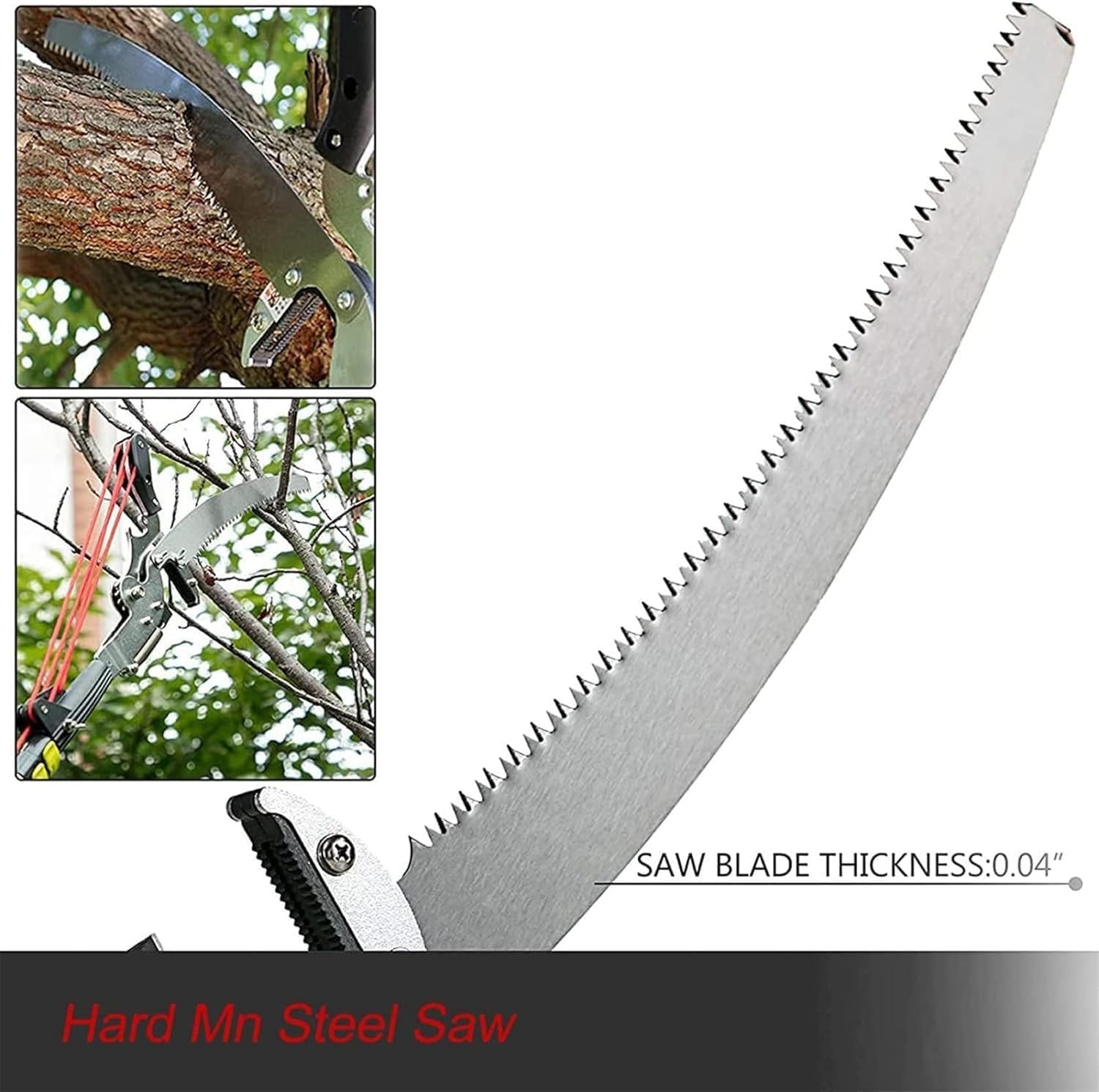 12FT-24FT Pruning Saw Extendable,Tree Pruner Extendable,with Sharp Saw Blades and Scissor,Manual Pole Cutter for Yard Garden Patios Trees Branches Cutting(6M (20FT))