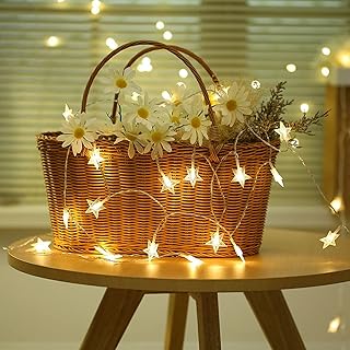 イルミネーションライト 星 LED 3m 電球数20 電池式 ストリングライト クリスマス パーティー 結婚式 誕生日 飾りライト スター 電飾 コンセント 室内室外 防水 電球色 カラフルボールライト オーナメント 飾り プレゼント クリスマス