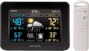 Amazon | AcuRite 02027 Color Weather Station with Forecast/Temperature ...