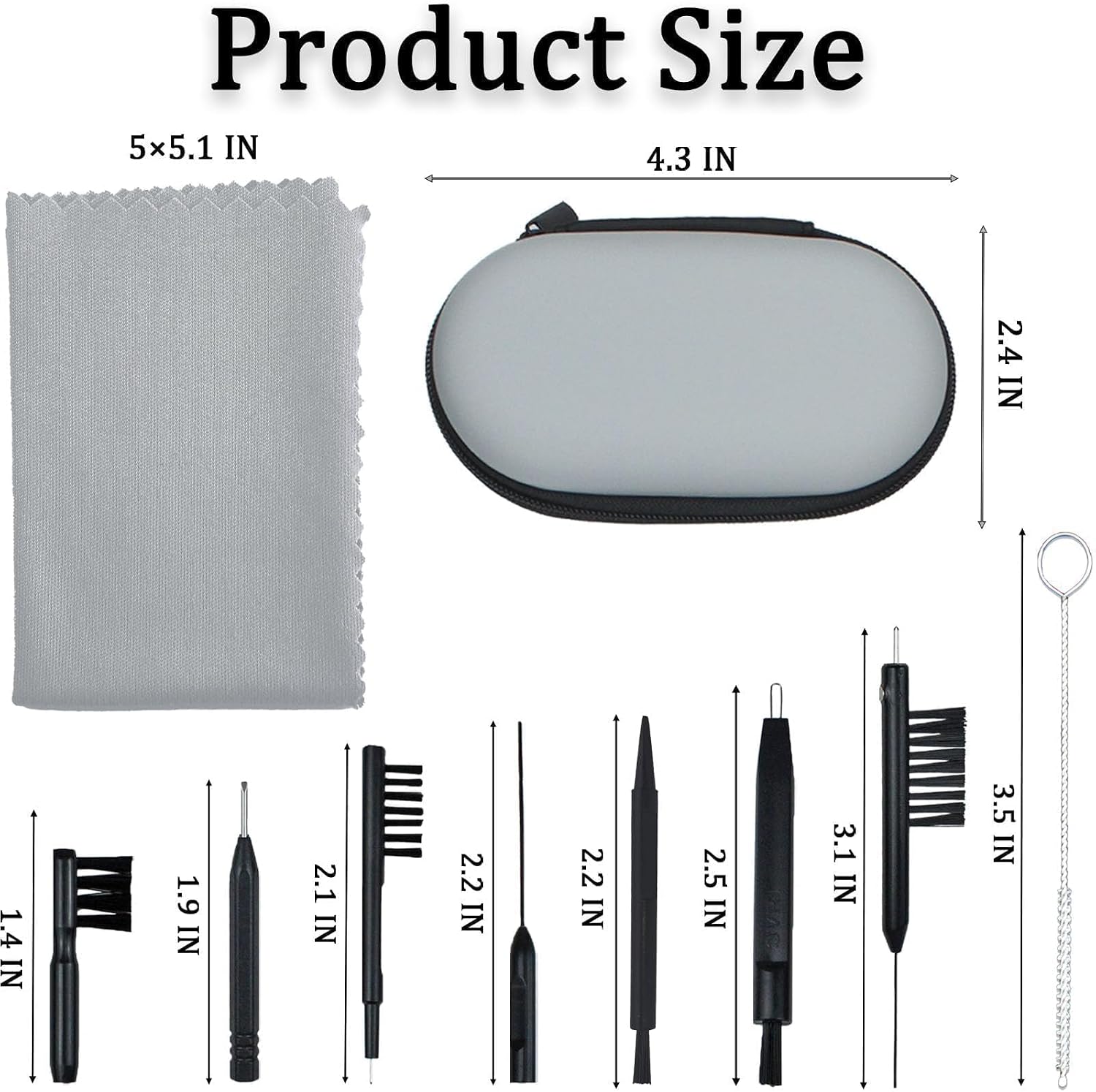 10 PCS Hearing Aid Cleaning Kits Earbuds Headphones Cleaner Brush Kits with Case Multi-Functional Cleaner Tools