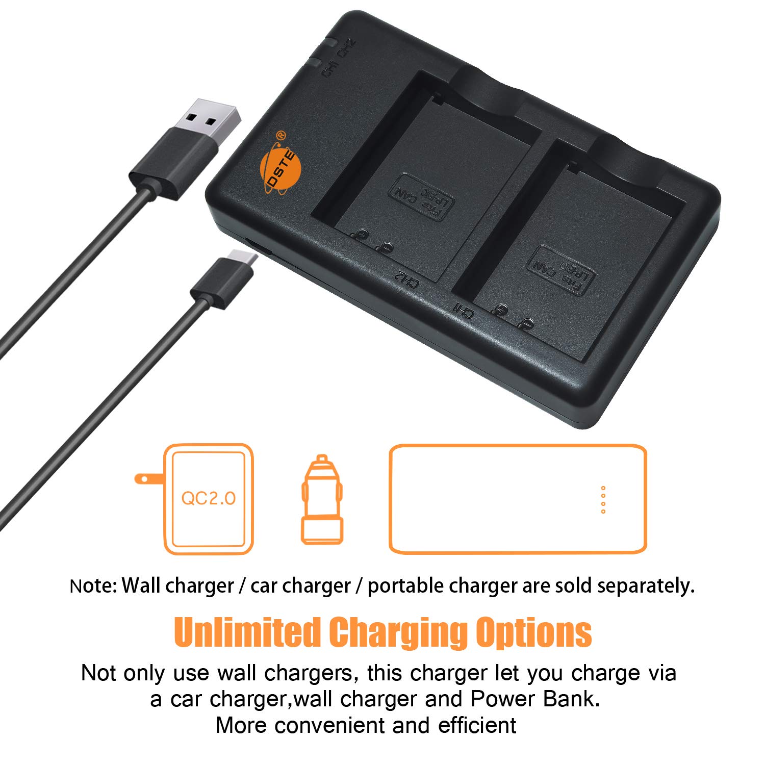 Eeyrnduy Confezione Da 2 Batterie LP-E10 Per Fotocamera - Foto 2