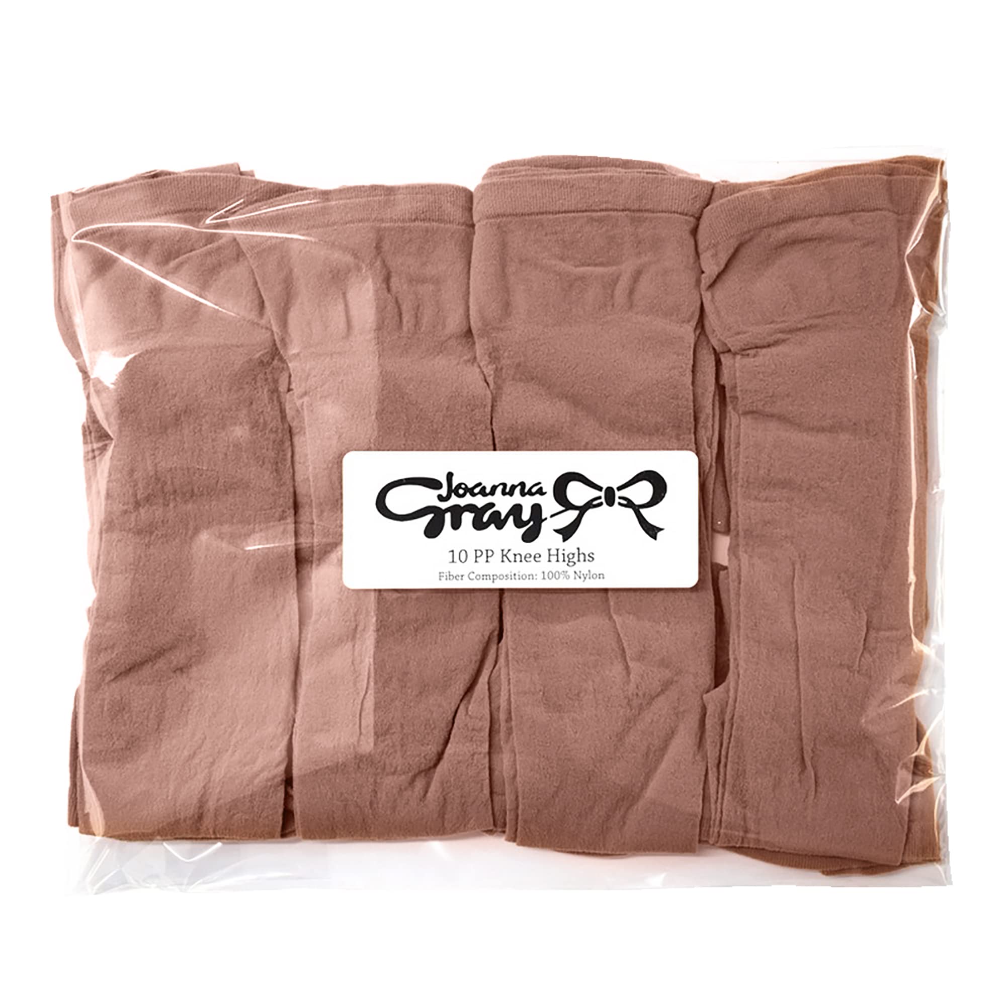 Joanna Gray 10 pair pack knee high pop socks 15 denier (Mink)