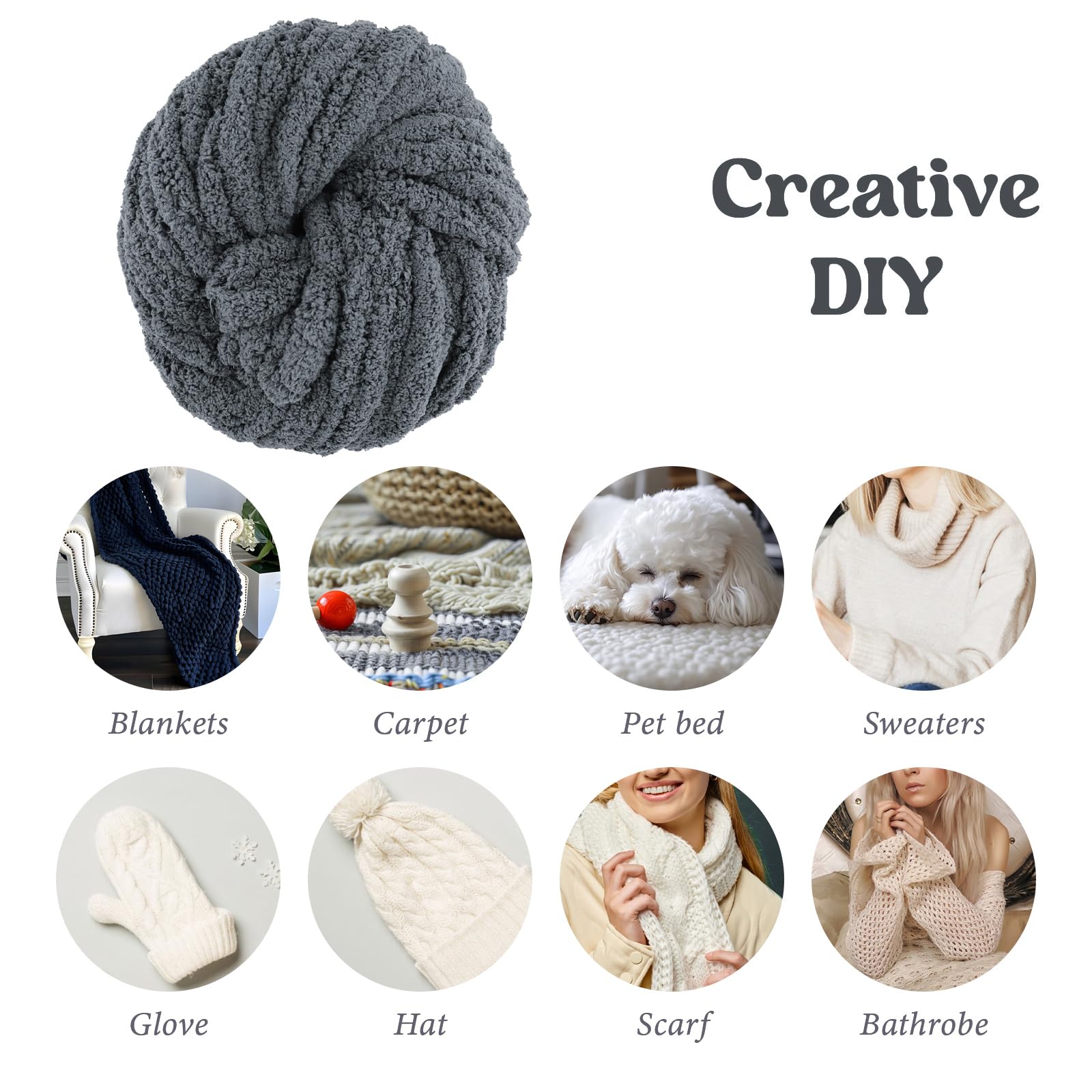 2Pcs Chunky Wool Yarn 250g - Image 3