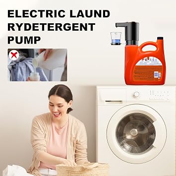 Electric Detergent Dispenser,Automatic Laundry Detergent Dispenser,Wireless Electric Detergent Pump,Quickly Resolve Burdens in Laundry Room Organization