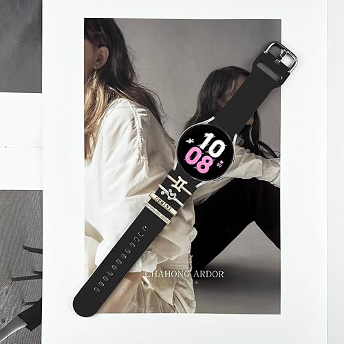 Miniatura 2 de Correa para Samsung Galaxy Watch 7, 6, 5 y 4, correa con dijes de constelaciones, correa de silicona con dijes de diamante, accesorios para reloj