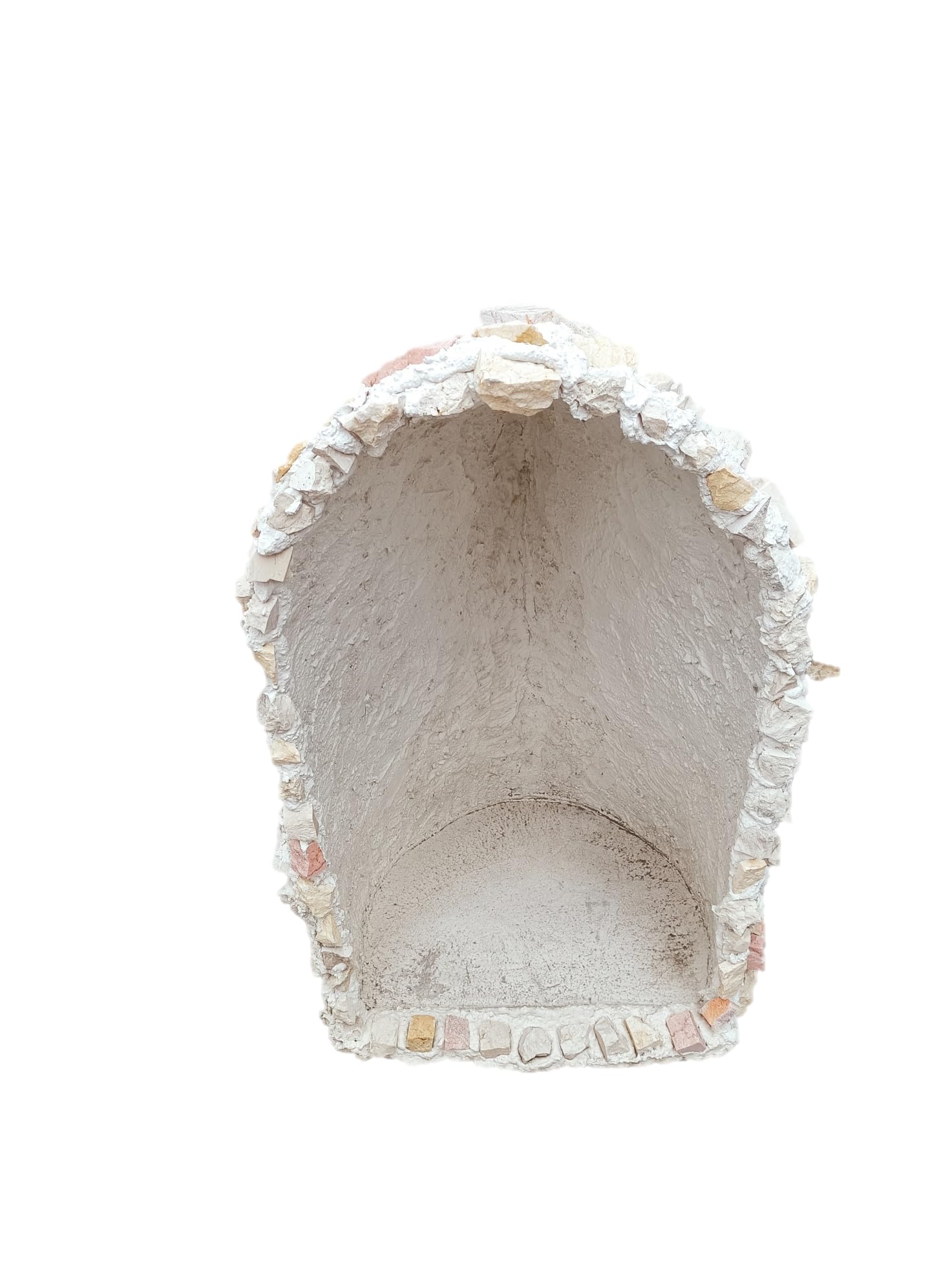 Cupola Nicchia In Cemento E Polvere Di Marmo Per Statue Sacre - Per Interno/esterno, Peso 35 Kg, Colore Bianco, Produzione Italiana, Per Madonna, Gesù O Santi