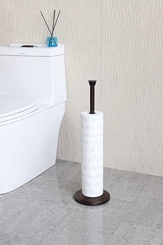 Vista 26 de ZCCZ Soporte de papel higiénico, dispensador independiente de rollos de papel higiénico con almacenamiento de reserva, organizador de baño para 5 Orb