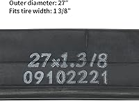 Vista 2 de RUTU 27 tubos para neumáticos de bicicleta de 1 3/8 (tubo de 700 x 35-40), tubo interior de 27 x 1.3/8 con válvula Schrader de 1.260 in y accesorios