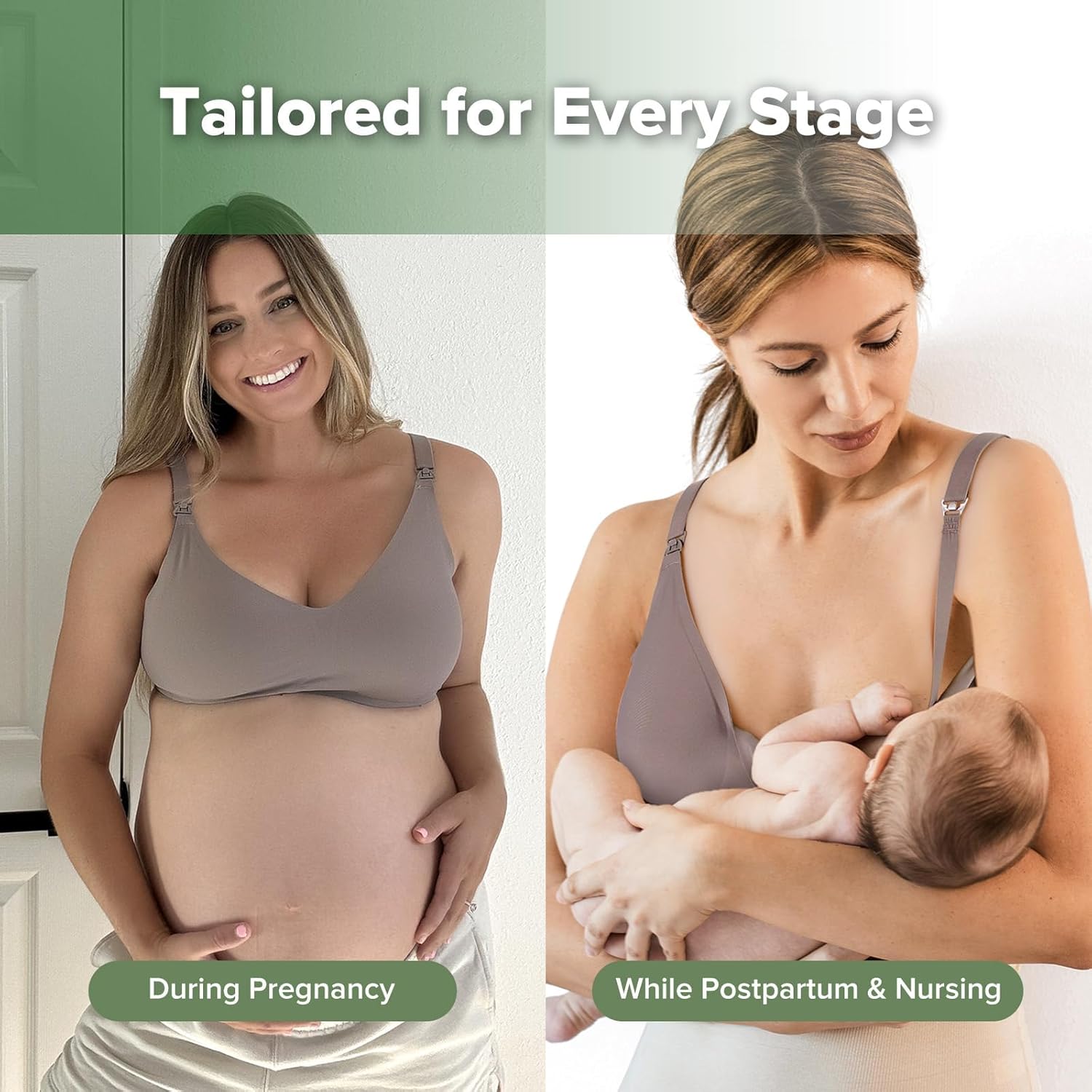 haakaa Nursing Bras for Breastfeeding, Ultra Comfort Jelly Strip“ Supportive Maternity Bras Wireless Pregnancy Bras - Image 5