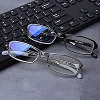 Vista 7 de DOOViC 2 Pack Reading Glasses for Women Men TR90 Flexible Lightweight Blue Light Blocking Computer Readers