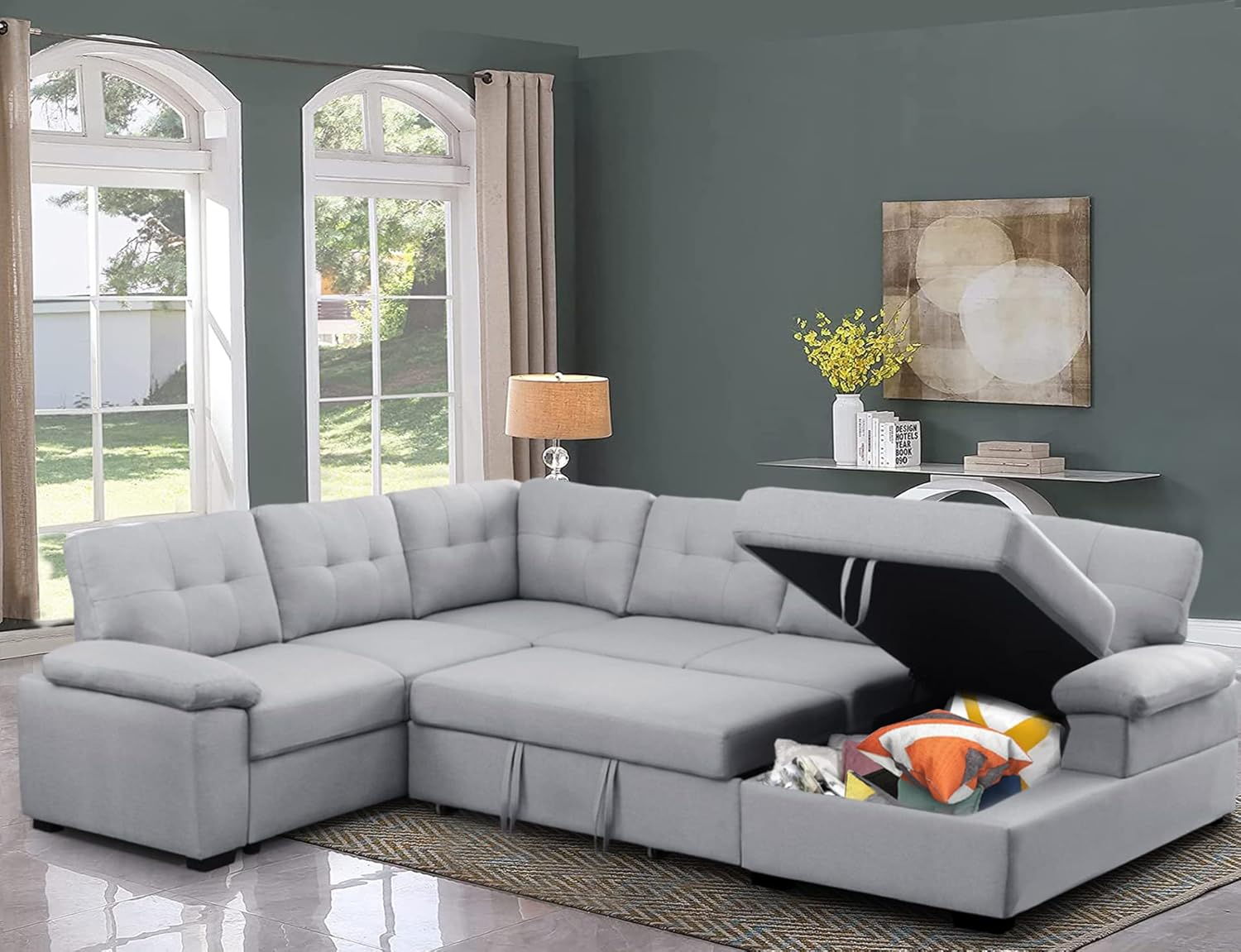 Sleeper Sofa Couch Bed with Pull Out Couch Living Room Set
