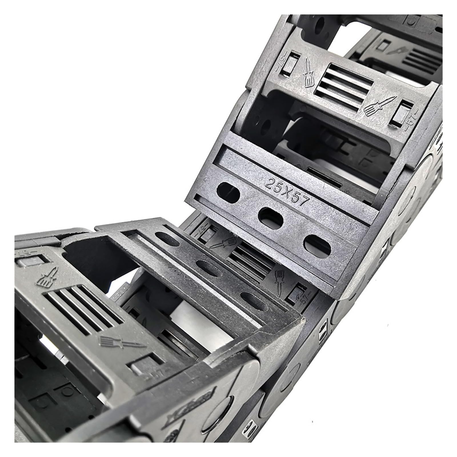 Schleppketten 1 stück 1 Meter 25 Serie Schleppkette Draht for CNC Router Werkzeugmaschinen Übertragung(R150,25x77 mm)