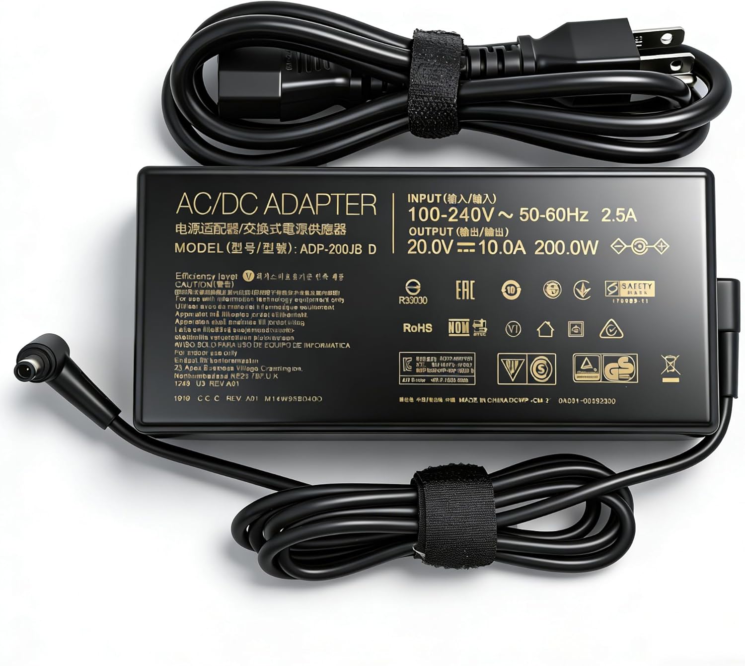 200W AC Charger Fit for Asus TUF F15 FX506 FX505 FX517 FX516 FX506 FX507 F17 FX705 FX707 FX766 A15 FA507 FA506 FA566 Laptop Power Supply