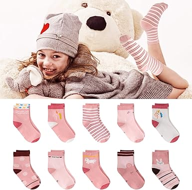 Hbselect 10 12 Paires De Chaussettes Bebes De Non Derapage D Enfant En Bas Age De Coton Mignon Chaussettes Anti Derapantes Petits Picots En Bas Pour Les Bebes Fille Amazon Fr Vetements