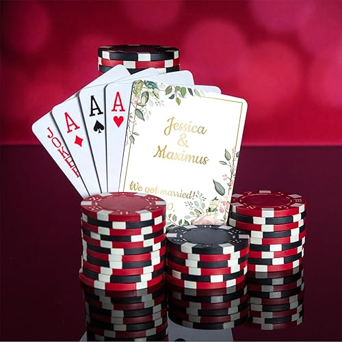 Miniatura 3 de Migedy Naipes estándar personalizado con textofotoimagen Barajas de cartas personalizadas Tarjetas de tamaño estándar, hermosas cartas de juego de