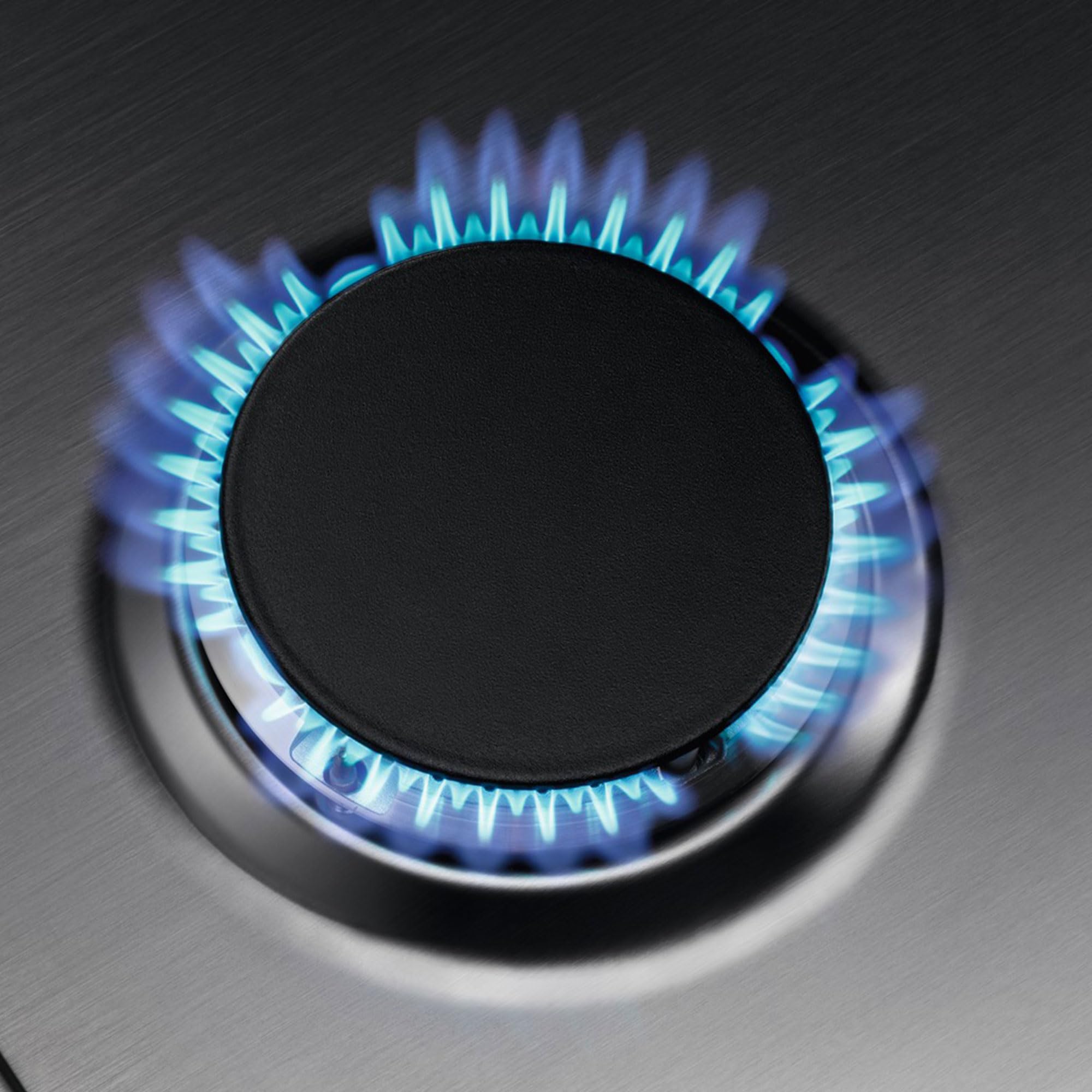 AEG HGB75400SM Piano Cottura a Gas da Incasso 75 cm, 5 Fuochi con Speed Burner e Bruciatore Wok, Griglie in Ghisa, Sistema di sicurezza, Design Professionale, Acciaio Inox