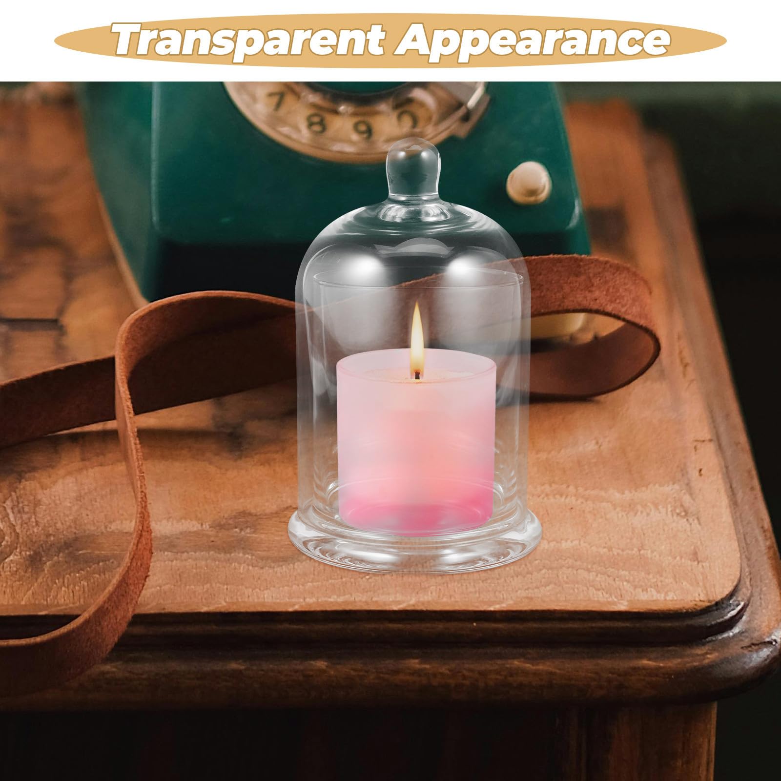 Ipetboom Glas Kerzenbecher 17cm Transparent Dekorativer Kerzenhalter für Hochzeit und Wohnraum Aromatherapie Duftkerzenhalter aus Glas