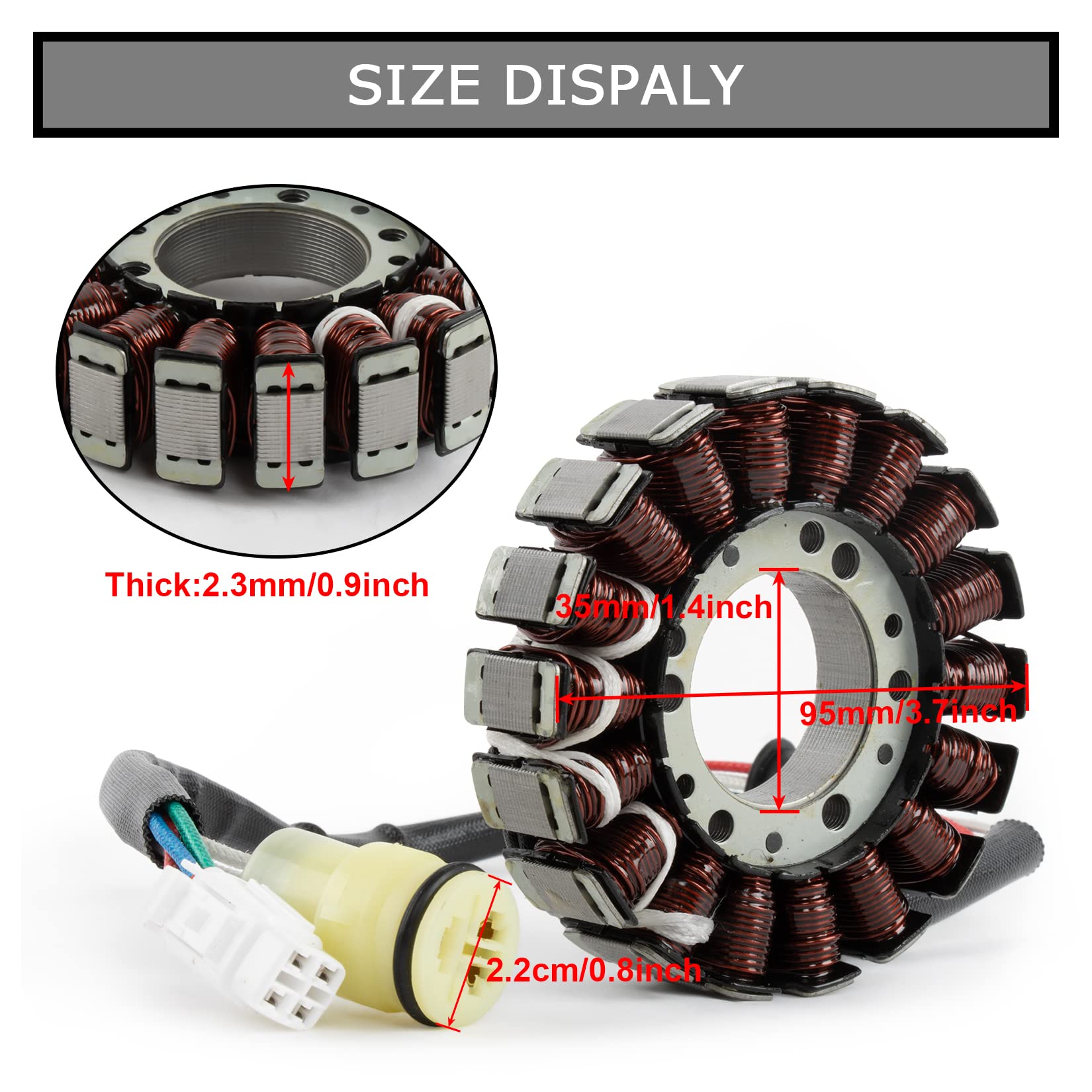 PSLER Bobine D'allumage de Moteur Magneto Stator pour moto pour ATV BEAR TRACKER YFM250 2001-2004 et pour BIG BEAR 250 YFM250 2007-2009 et pour BRUIN 250 YFM250 et pour 660 YFM660