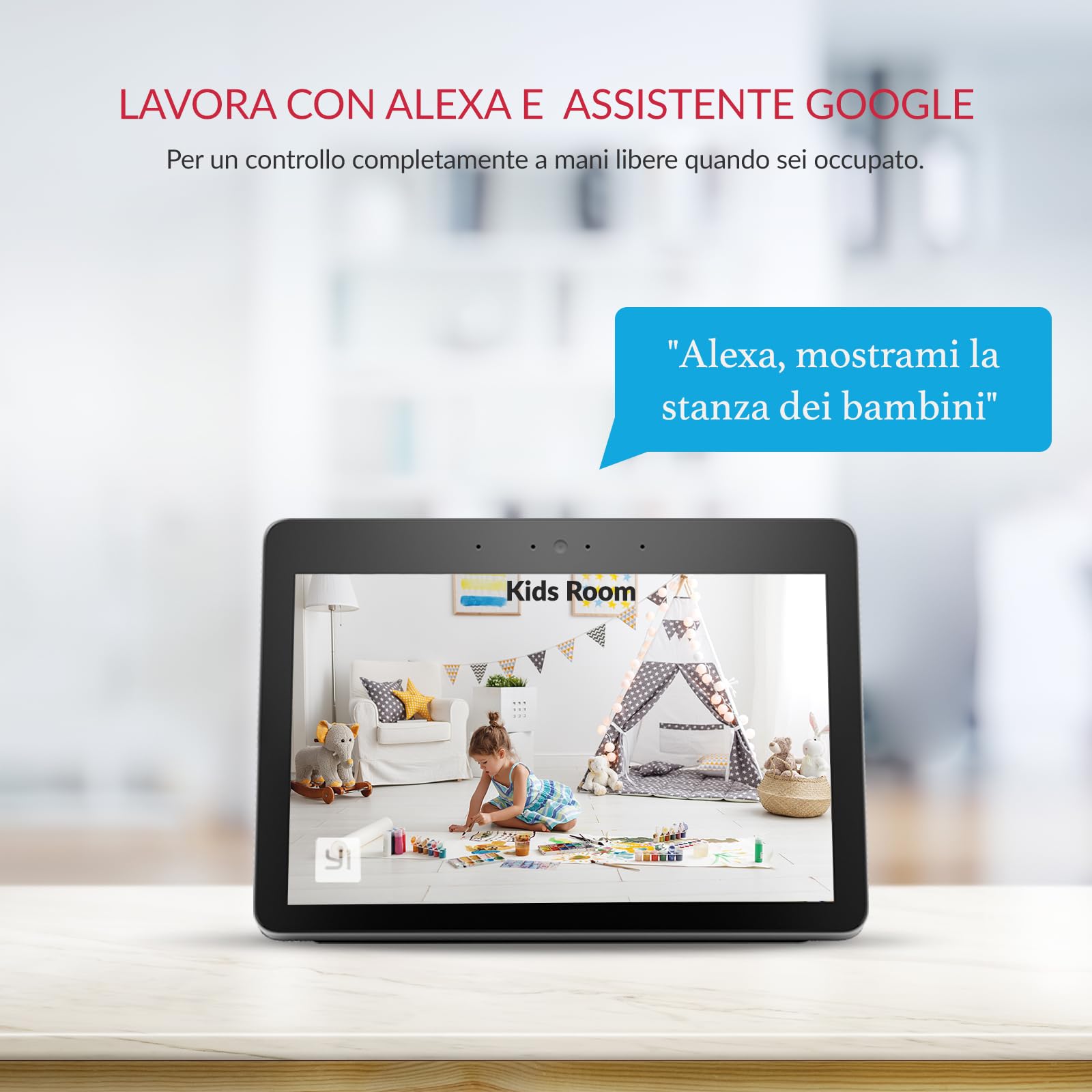 YI Telecamera WiFi Interno PRO 2K Home Camera,Notifiche in Tempo Reale,Supporta 2.4GHz,Rilevamento Movimento,Compatibile con Alexa e google assistant,3MP Videocamera Sicurezza per Casa,Confezione da 3