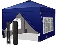 Vista 40 de GDY Tienda de campaña desplegable de 8 x 8 pies con una configuración de empuje, fácil de instalar con 4 paredes laterales para eventos, fiestas