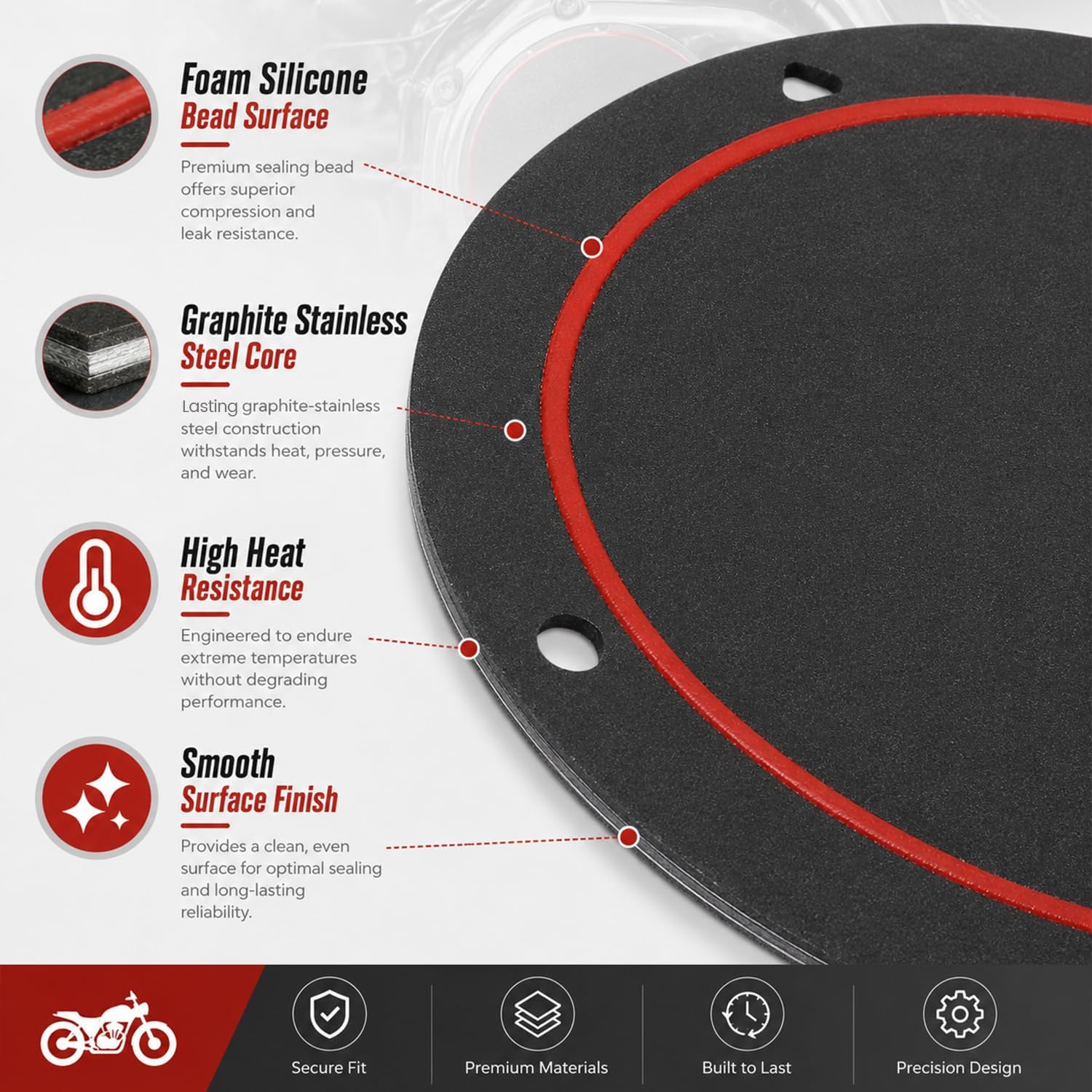 3 Hole Derby Cover Gasket Primary for 25416-70A Electra Glide Road Glide Softail Dyna FLSTF FL FLH FX FXR & Evo Big Twin 84-99 Shovelhead 70-83